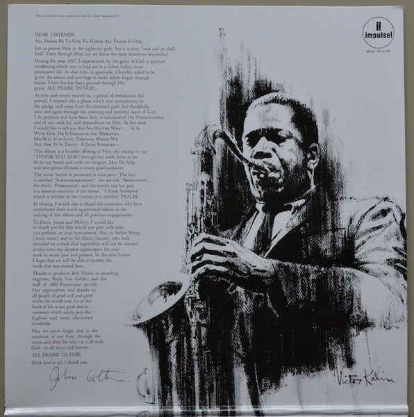 John Coltrane - A Love Supreme | Remastered LP | GR-155
