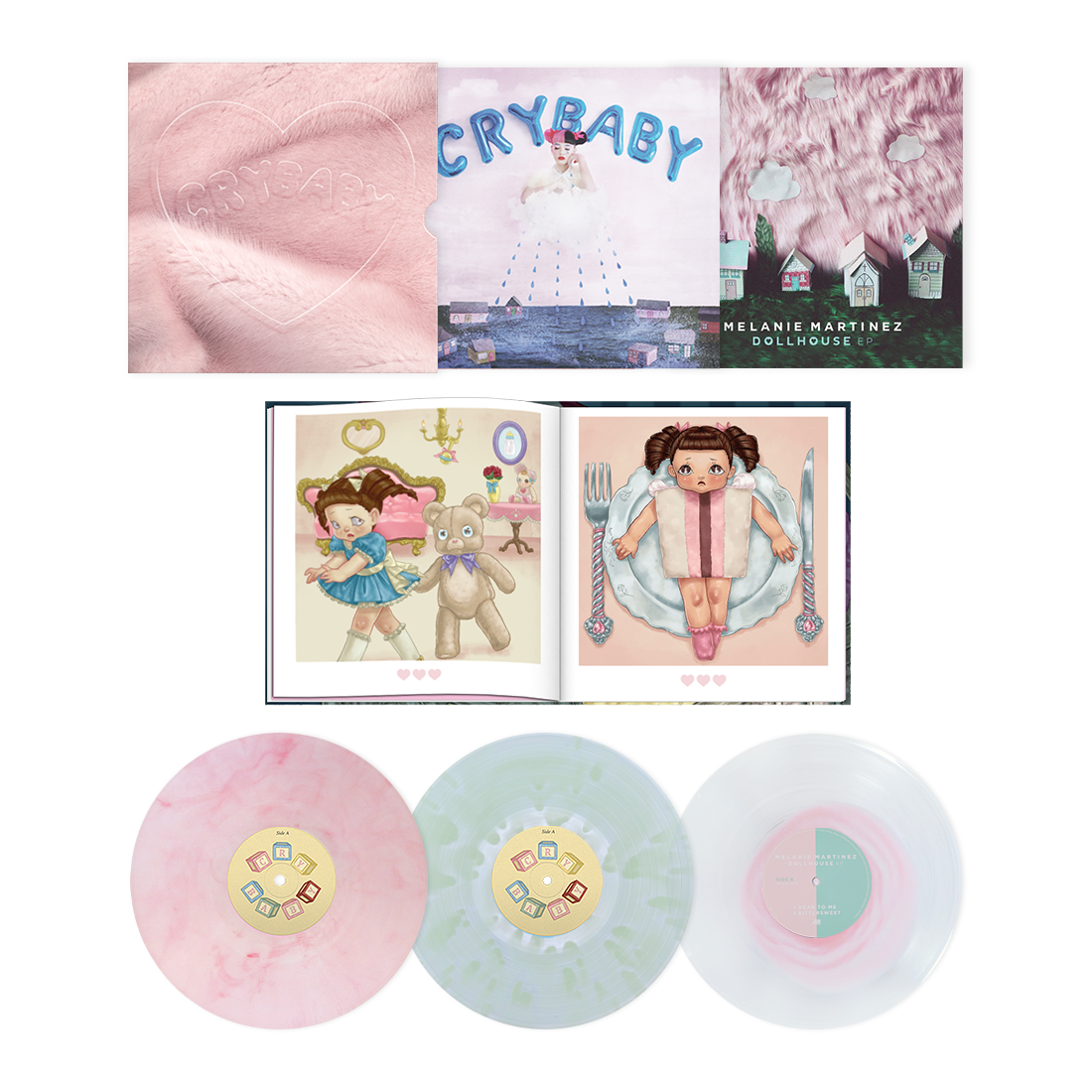 Melanie Martinez Cry Baby: 10th Anniversary Edition (Clear Vinyl, Coke Bottle Green, Pink, Special Edition) (3 Lp's)