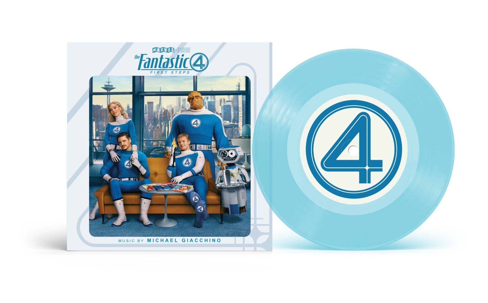 Michael Giacchino/Andrea Datzman The Fantastic Four: First Steps Main Theme / Let Us Be Devoured [Blue 7" Single]
