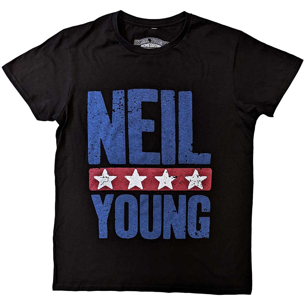 Neil Young Stars Logo Black