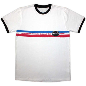 Oasis 1996 Tour Horizontal Stripes White