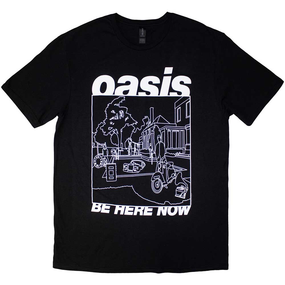 Oasis Be Here Now Line Drawing Black