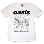 Oasis Definitely Maybe Line Drawing White