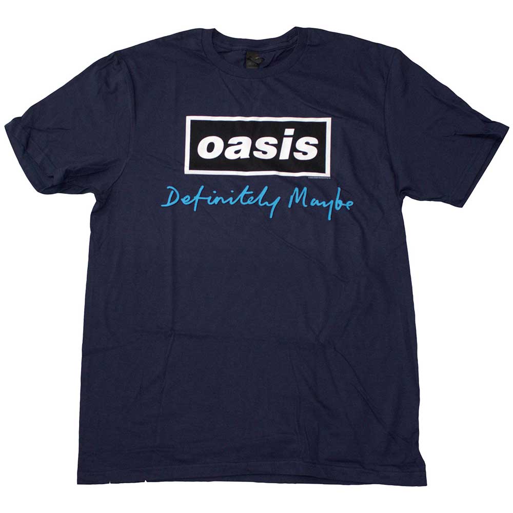 Oasis Definitely Maybe Text Logo Blue