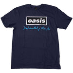 Oasis Definitely Maybe Text Logo Blue
