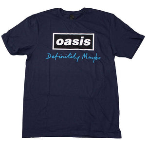 Oasis Definitely Maybe Text Logo Blue
