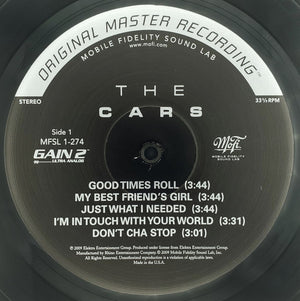 The Cars - Self-Titled | Mobile Fidelity 180G LP | Numbered | Just What I Needed 2