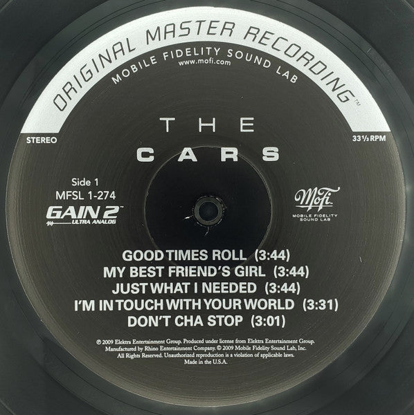 The Cars - Self-Titled | Mobile Fidelity 180G LP | Numbered | Just What I Needed 2