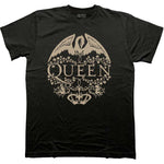 Queen Floral Crest Mono Black