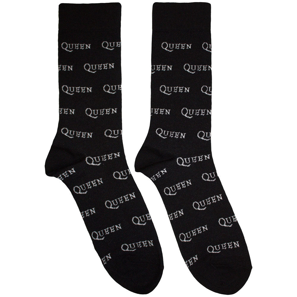 Queen Logo Repeat Mono Black