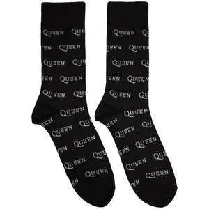 Queen Logo Repeat Mono Black