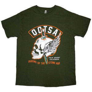 Queens Of The Stone Age Winged Skull Green