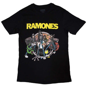 Ramones Cartoon Band Black