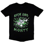 Rick & Morty Green Splat Black
