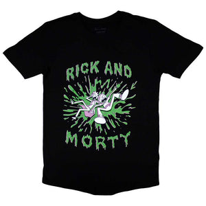 Rick & Morty Green Splat Black