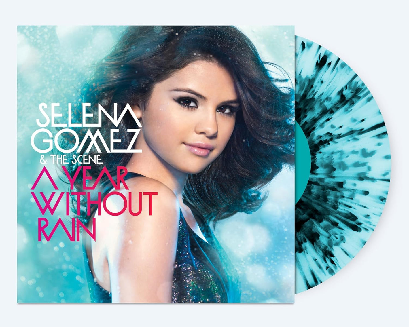 Selena Gomez & the Scene A Year Without Rain (Limited Edition, Transparent Ice, Blue & Black Splatter Colored Vinyl)