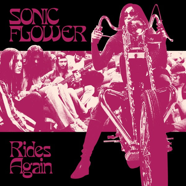 SONIC FLOWER Rides Again (Alternate Cover) (White/Black/Pink Striped Vinyl)