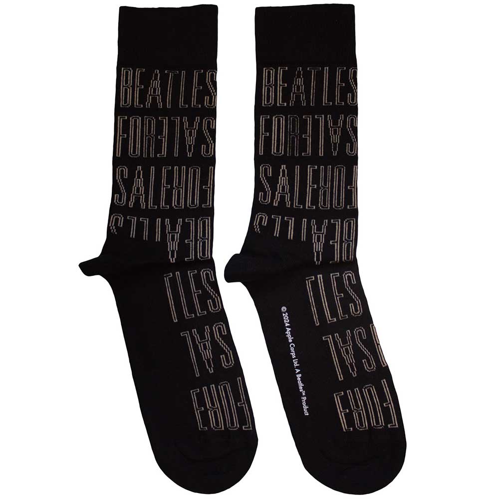The Beatles For Sale Text Outlines Repeat Black
