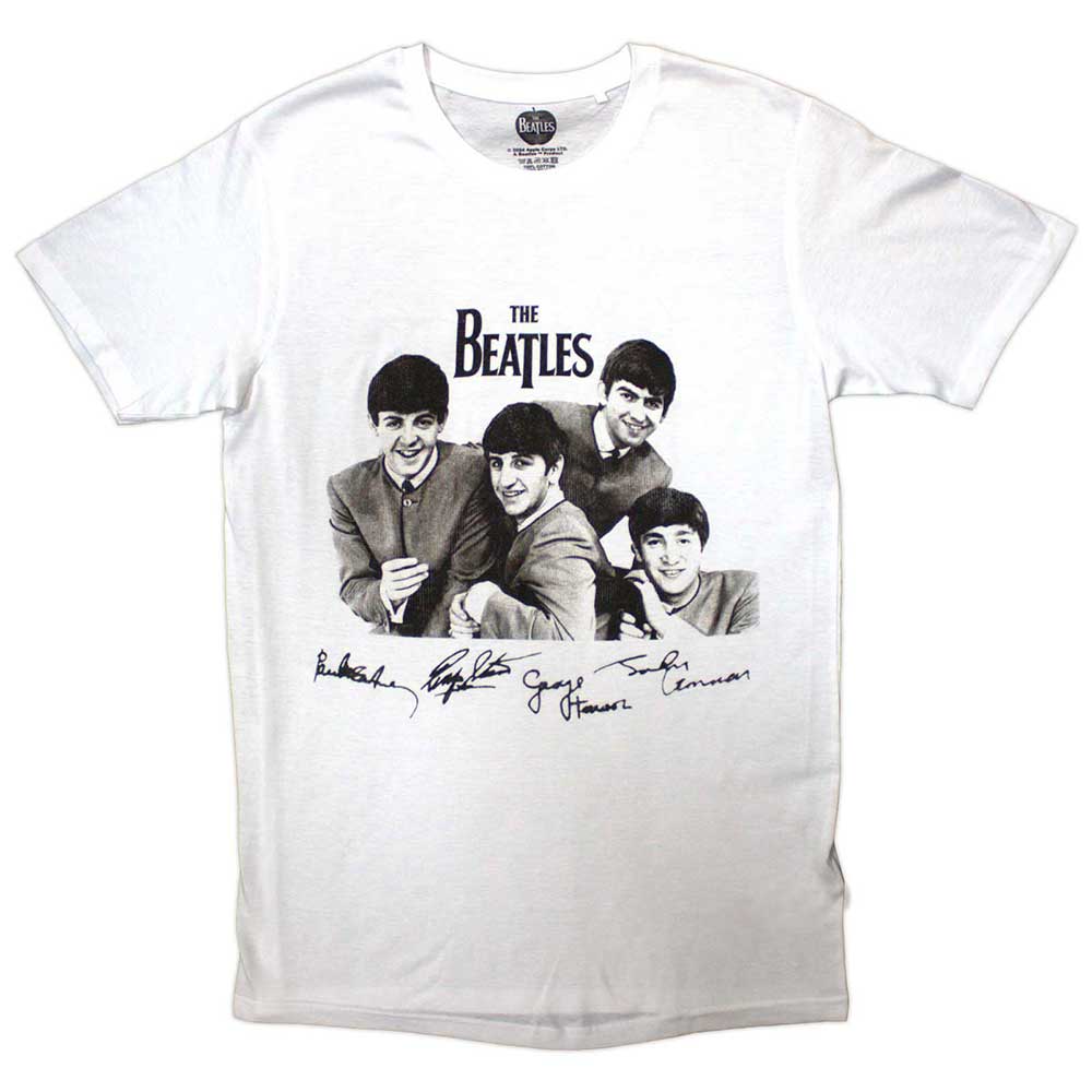 The Beatles Mop Tops & Signatures White