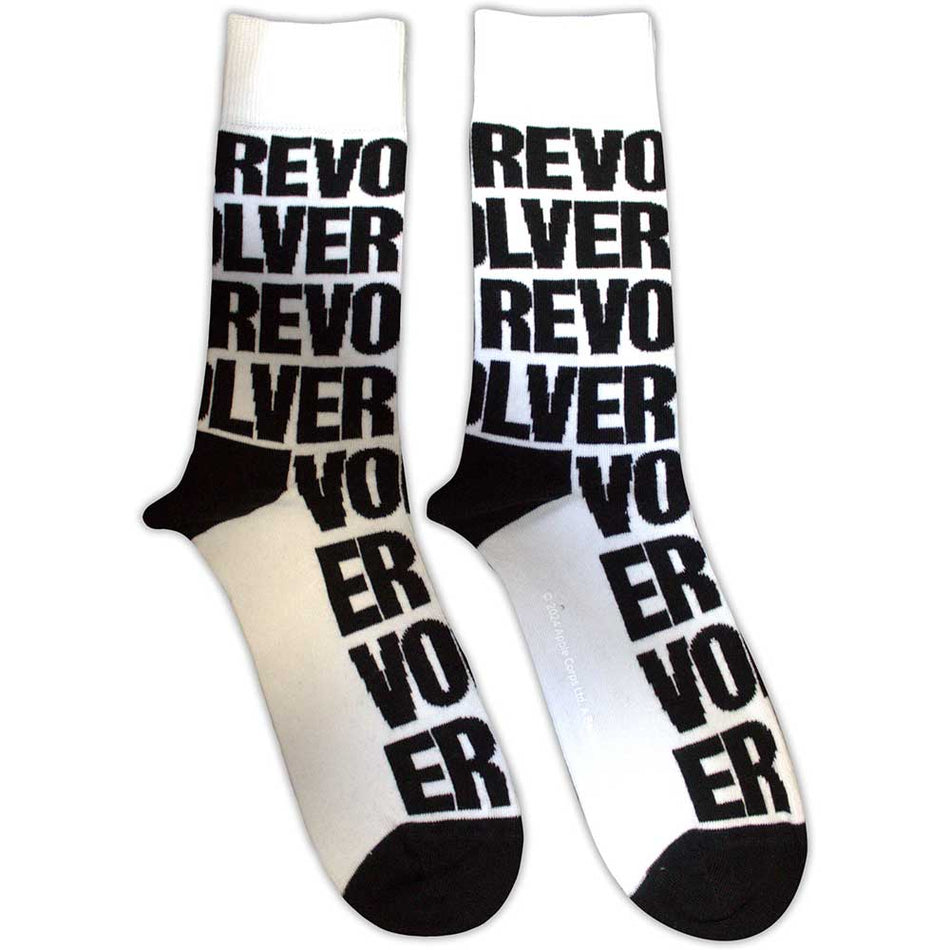 The Beatles Revolver Text Repeat White