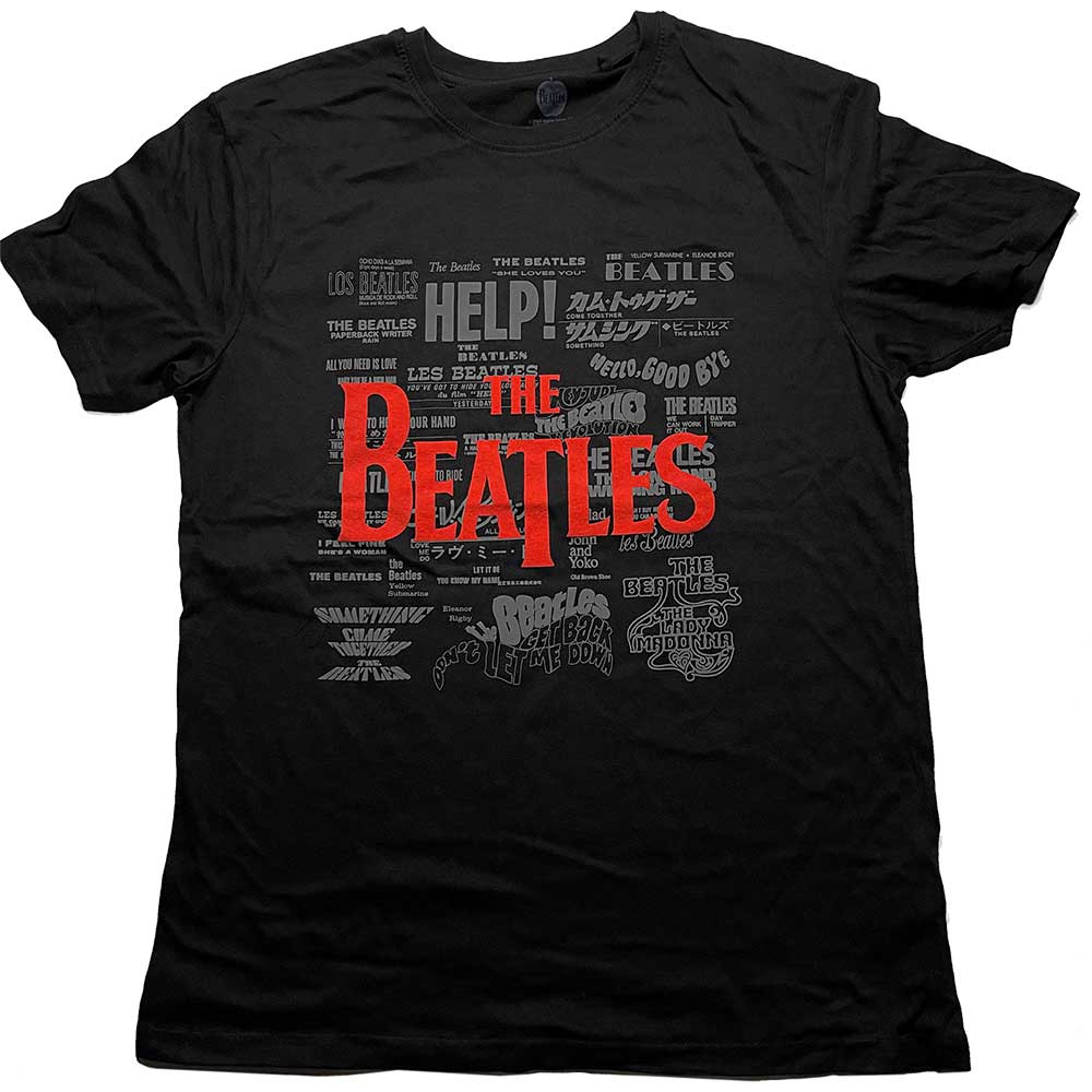 The Beatles Titles & Logos Black