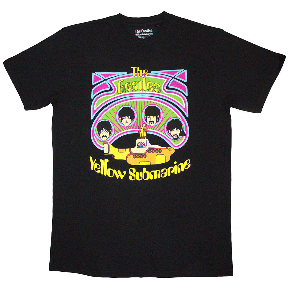 The Beatles Yellow Submarine Heads in Circles v2 Black
