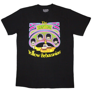 The Beatles Yellow Submarine Heads in Circles v2 Black