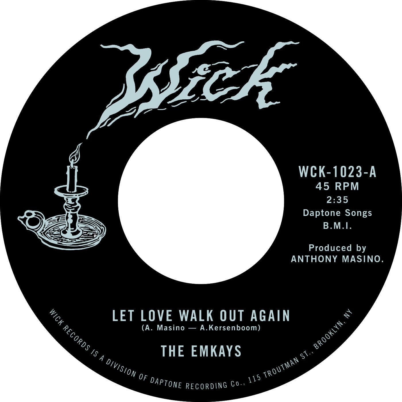 The Emkays Let Love Walk Out Again B/W Through The Pines