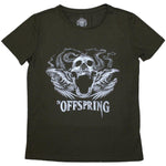 The Offspring Feathered Winged Skull Green
