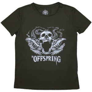 The Offspring Feathered Winged Skull Green