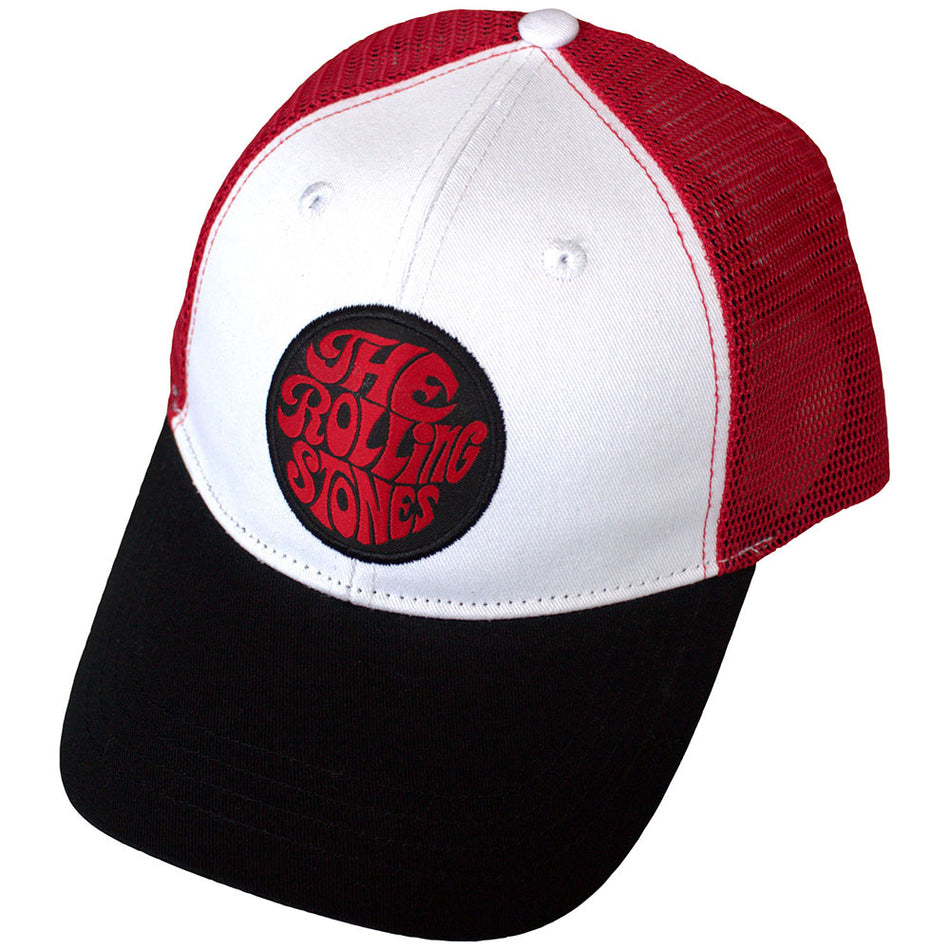 The Rolling Stones 70s Logo Emblem Black, Red, White