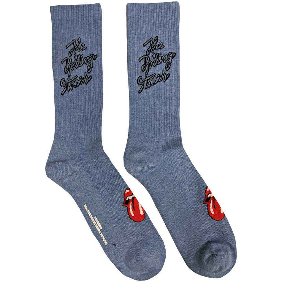 The Rolling Stones Script Logo Blue