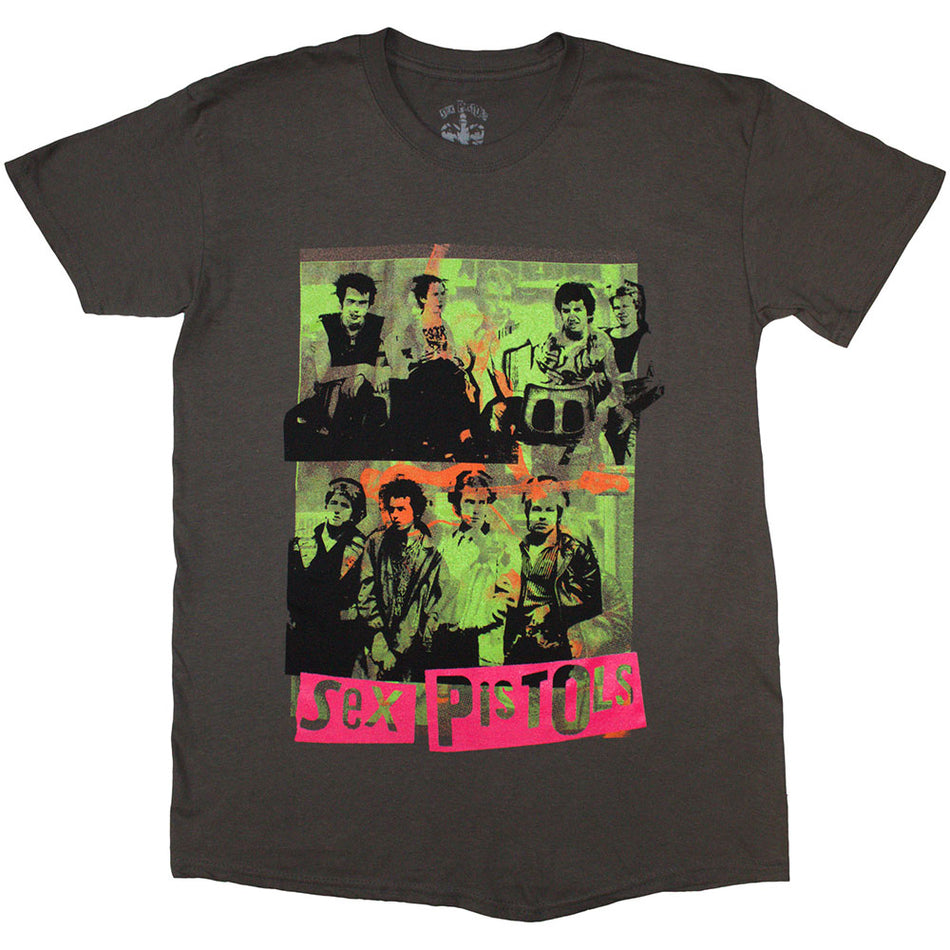 The Sex Pistols Band Green Montage Grey