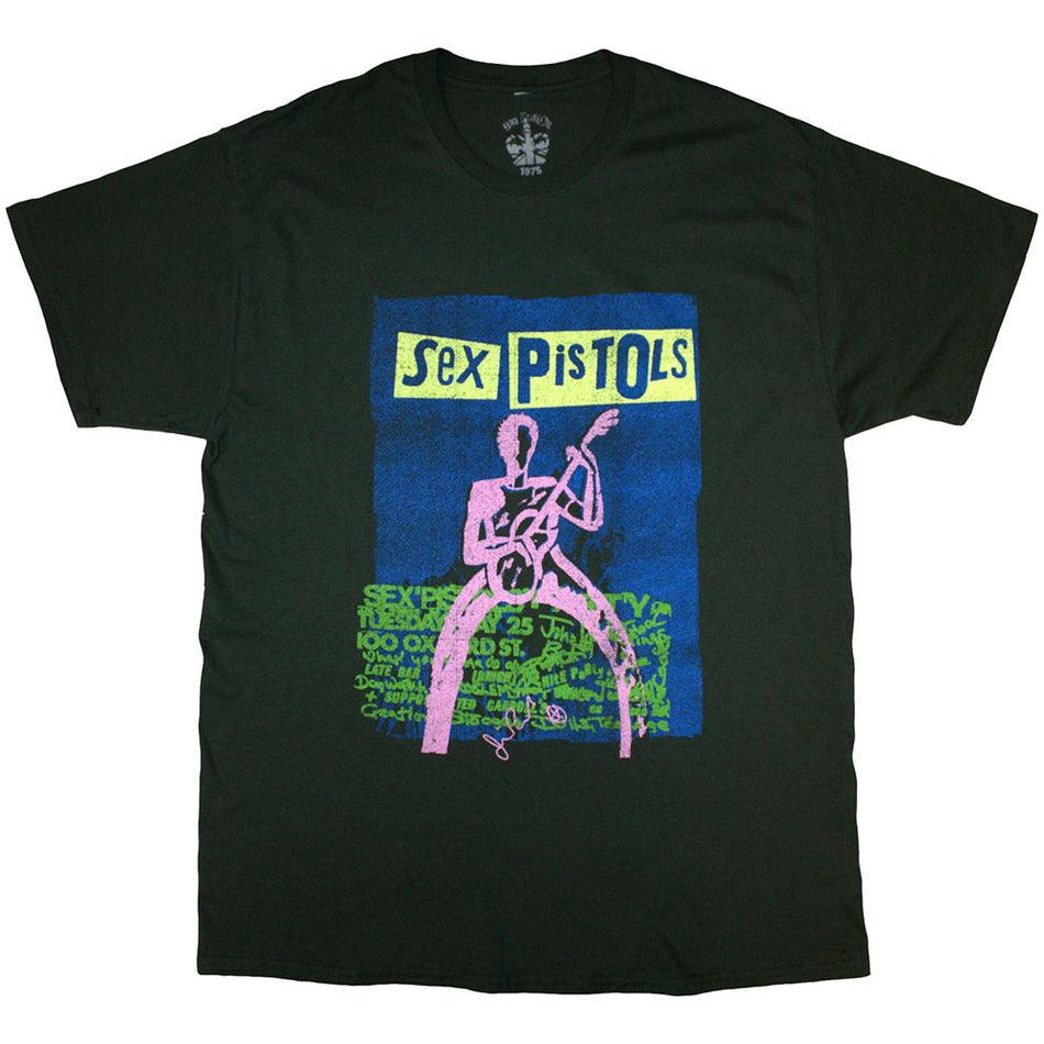 The Sex Pistols Guitar Cartoon Green