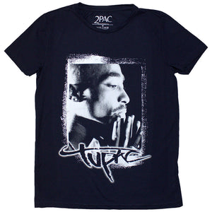 Tupac Spray Photo Blue